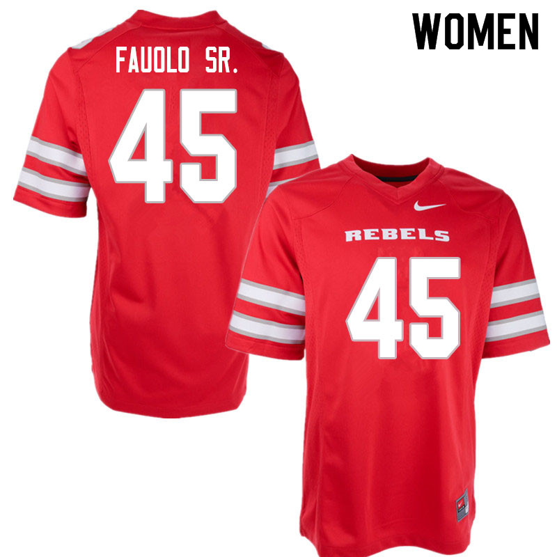 Women #45 Giovanni Fauolo Sr. UNLV Rebels College Football Jerseys Sale-Red - Click Image to Close